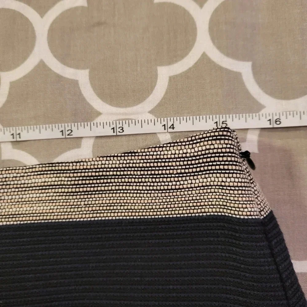 LOFT Ann Taylor Skirt Blue Silver Stripe Size 6